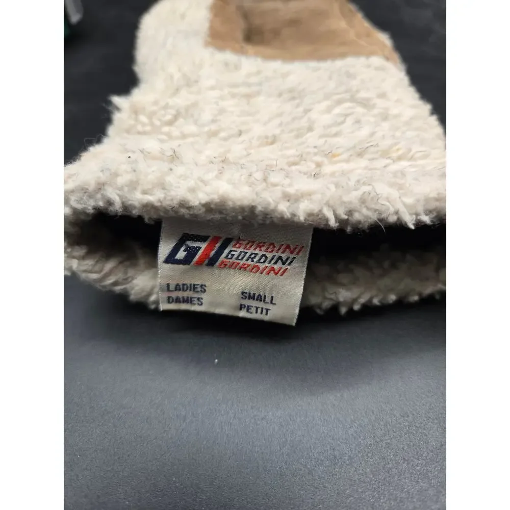 Gordini Womens Small Sherpa Mittens Suede Leather Winter Ski Snow Gloves